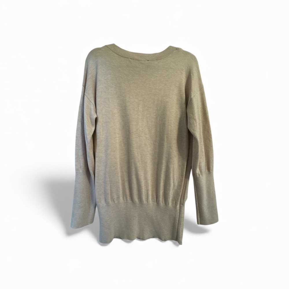 White House Black Market Cream Crew Neck Long Sleeve Sweater - Picture 6 of 7
